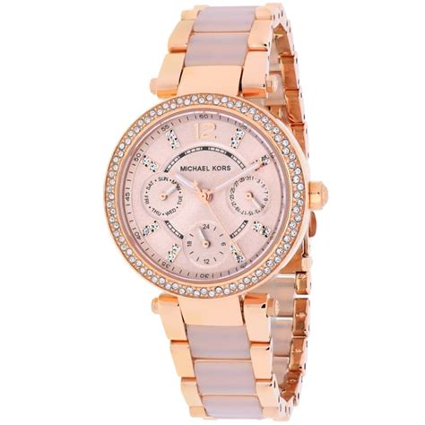 michael kors ladies watch band mk6110|Michael Kors parker rose dial.